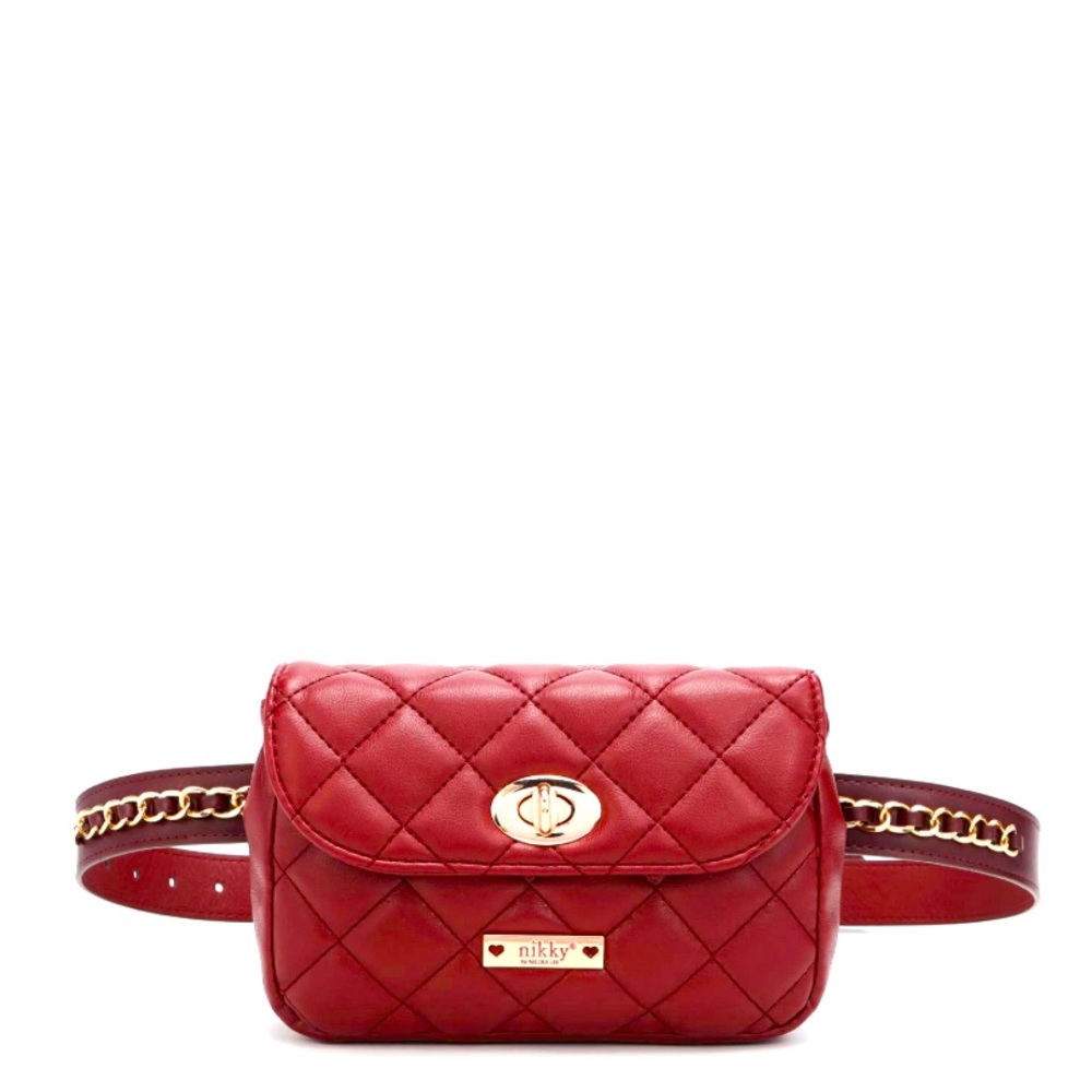 NIKKY Quilted Convertible Fanny Pack Crossbody Bag